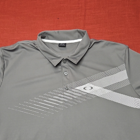 Oakley Other - 3/$35 Oakley Gray Polo Shirt with Striped Design